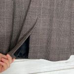 Loft Double Breasted Glen Plaid Brown Blazer Jacket Size 10 Photo 10