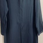 Eileen Fisher  Silk Crepe Sheer Tunic Dress Side Slits size M Photo 0