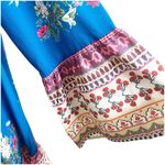 Umgee  Scarf Print Knee Length Dress Size Large Bohemian Multicolor Off Shoulder Photo 6