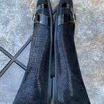 Munro  American Josie Black Crosshatch Shimmer Suede Buckle Ballet Flats  Size 7 Photo 6