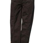 Cache Black Snap Embellished Pant New Crop Stretch Animal Trim 4 Pocket NWT $88 Photo 1