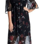 Wild Pearl Whimsigoth Witchcore Eyeshadow Floral Dress Size Large Bell Sleeves Dark Fairy Photo 0