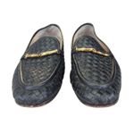 J.McLaughlin Dillon Woven Loafers Black Leather Gold Bit Slip On Shoes Women's Size 8 Photo 3