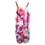 Old Navy  Medium Dress Handmade Tie Dye Linen Button Front Pockets Pink Boho 1750 Photo 1