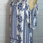 Trixxi Off the Shoulder Blue Floral Print Summer Dress Size M NWT Photo 2