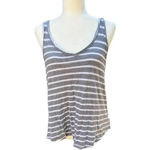 Gap  Women's Gray and White Striped Tank‎ Top 100% Cotton Size XS​​ Photo 3