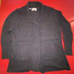 Habitat Cardigan Sweater Women’s XL Black Chunky Cotton Button casual cozy artsy Photo 1