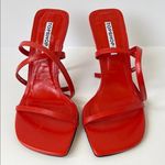 Topshop Red Leather Strappy Heels – EU 38 / US 7.5 Photo 1