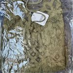 Free People NWT Adella Cami Lace Ruffled Tank Top S Olive Green Moss Boho Photo 3