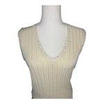 Vintage Beaded Knit Sweater Vest | Y2K Glam Classic | Deadstock Small Vie Photo 4