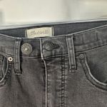 Madewell Stovepipe Jeans Women 29 Black Wash High Rise Raw Hem Denim StraighEg Photo 3