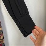 Trina Turk  Silk Floral Black Red Purple Long Sleeve Dress Size 6 Photo 6