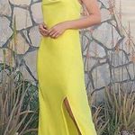 EXPRESS  Neon Yellow cowl neck slip dress Photo 0