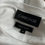 Carbon38 White Quarter Sleeve Long Tee Size M Photo 3