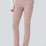 Halara  flex high waisted houndstooth Plaid Skinny Work Pants with Pockets Photo 0