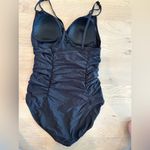 Calvin Klein black one piece swimsuit with ruching size 10 Photo 1
