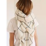 Old Navy  Oversized Flannel Scarf Ivory Photo 0
