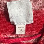 Sunday Red and White Striped Hoodie Size 1X Photo 1