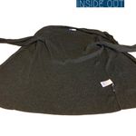 Vera Wang SIMPLY VERA  GRAY RIBBED KNIT W/BLACK SEQUINS CARDIGAN SWEATER (XS) Photo 7