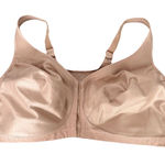 Glamorise Womens Size 50D Magic Lift Front Close Posture Back Wire Free Bra Nude Tan Photo 0