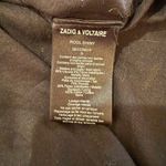 Zadig & Voltaire Zadig &‎ Voltaire Black/Gold Crepe Rool Shiny Ruffled Dress Sz S Designer Luxury Photo 6