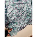 SAU LEE Blue Floral Jacquard Floral Satin Long Sleeve Jen Midi Dress sz US 8 Photo 5