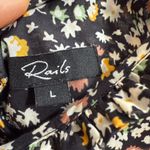 Rails  Filomena Black Mini Floral Blouse Shirt 
Sz LARGE Photo 7