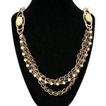 Nicole Miller LONG GOLDTONE BEADED CHAIN ENAMEL STONE NECKLACE Photo 0