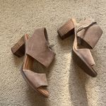 Toms Tom’s Majorca cutout sandal heels taupe suede Photo 4