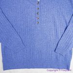 Madewell NEW Donegal dowden Henley Sweater in Coziest Yarn, blue, 2X Photo 6