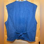 Napa Valley Vest Woman Size Large Denim with Embroidery Vintage Zip Up Y2K Blue Photo 7