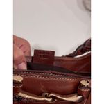 Gucci  Monogram Leather Canvas Gg Horsebit Shoulder Bag Brown Size Medium Photo 12