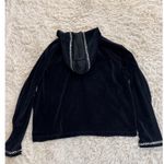Kaktus Vintage Black Velour Zip Up Hoodie Jacket Women's XL Rhinestone Trim Photo 6