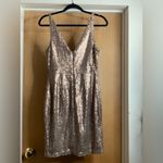 Lulus  Shimmering Rose Gold Sleeveless  Sequin Mini Dress.     Size-Medium Photo 3