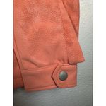 Desigual New  Multi-Pocket Zip Front Jacket Coat Cinched Waist Salmon Pink Sz M Photo 9