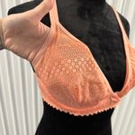 Aerie Coral Semi Sheer Lace Bralette Size 36D Photo 0