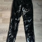 I am gia I.AM.GIA Nikole Faux Leather Pants Women XS Black Patent Shiny Slim Straight Photo 2