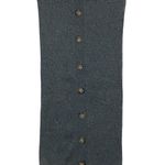 Forever 21 Gray Ribbed Bodycon Tube Pencil Skirt S Fitted Faux Button Front Y2K Photo 0