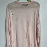 IRO  Jeans Pink Lyzza Distressed Oversized Long Sleeve Top Sz S Photo 6