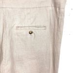 Saint Tropez West Womens Linen Pants Drawstring Waist Fixed Cuffs Tan Size 8 Photo 6