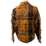 New Directions Rustic Shabby Chic Southwestern Cowgirl Patchwork Jacket Top Sz S Orange Photo 4