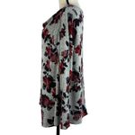 Vera Wang Simply Vera  X-Large Sweater Top Floral Long Sleeve Stretch Draped Neck Photo 4