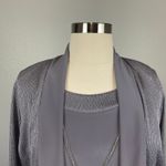 R & M Richards Two-Piece Shift Cocktail Dress and Jacket Size 14W Silver Metallic  Photo 4