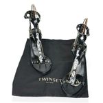 NEW TWINSET Milano Ankle Strap Studded Leather Sandals, Black, 38/US7 Black Size 7 Photo 5