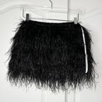 Cynthia Rowley NWT Silk Ostrich Feather Skirt in Black Size XS Photo 5