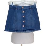 Celebrity Pink Womens Button Front Denim Mini Skirt Blue Size 3/26 Coastal Boho Photo 0