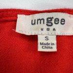 Umgee  Fiesta Linen Blend Orange Floral Embroidered Swing Shirt Oversized Size S Photo 5