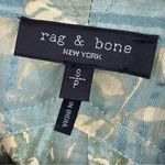 Rag and Bone  Sachi Pleated Floral Print Sheer Blouse Sage Green Small Photo 12