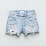 ZARA  Jean Shorts Denim Photo 0