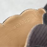 Chloé NEW Chloe Eva Leather Suede Scalloped Pounted Toe Backless Mule Heels Gray 36.5 Photo 11